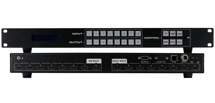 8x8-HDMI-matrix-switcher-with-video-wall-and-seamless