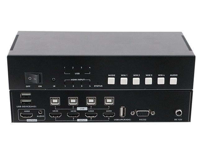 The Function of HDMI KVM Multiviewer allows you to share one monitor and one set of mouse and keyboard with multiple recorders/computers The Function of HDMI KVM Multiviewer allows you to share one monitor and one set of mouse and keyboard with multiple recorders/computers
