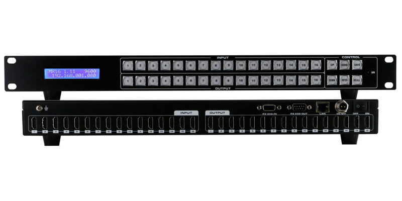 HDMI Matrix Switcher is Controlled by iPad To Switch The Signal And Display On The Large Screen HDMI Matrix Switcher is Controlled by iPad To Switch The Signal And Display On The Large Screen