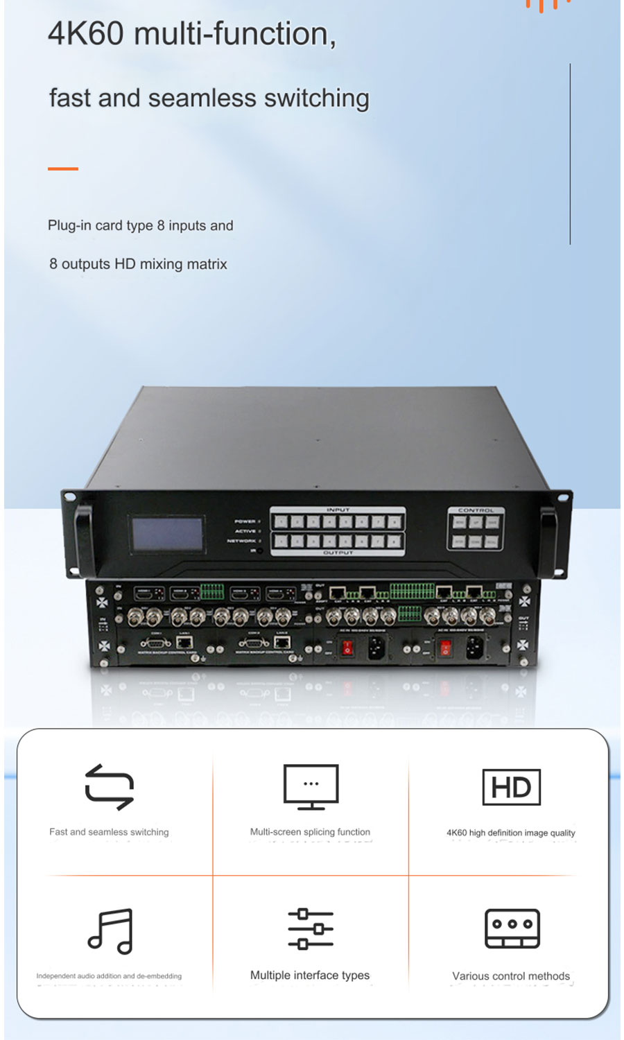 8x8-4K-HDMI-Modular-Matrix-Switcher
