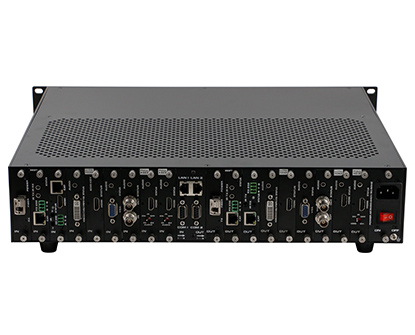 Modular 4K HDMI matrix switcher 9X9 chassis with TV Wall and RS232