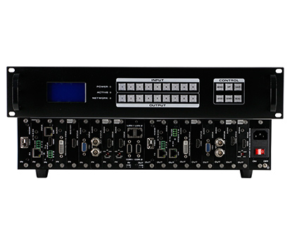 Modular 4K HDMI matrix switcher 9X9 chassis with TV Wall and RS232