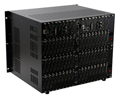 Modular Video matrix switcher 36x36 support DVI, HDMI, HDMIBaseT, Fiber Optic, 3G-SDI signals