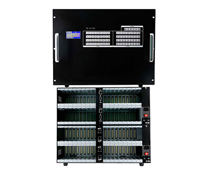 Modular Video matrix switcher 36x36 support DVI, HDMI, HDMIBaseT, Fiber Optic, 3G-SDI signals