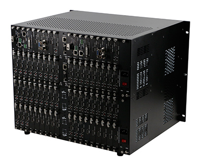 Modular Video matrix switcher 36x36 support DVI, HDMI, HDMIBaseT, Fiber Optic, 3G-SDI signals