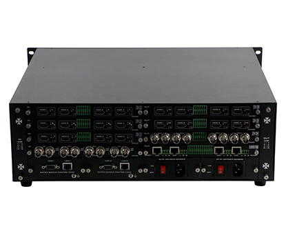 Modular Video matrix switcher 16x16 support DVI, HDMI, HDMIBaseT, Fiber Optic, 3G-SDI signals