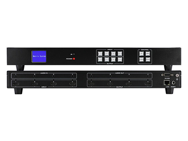 4x4 4K30 HDMI Seamless Matrix Switcher With 2x2 Video Wall 4x4 4K30 HDMI Seamless Matrix Switcher With 2x2 Video Wall