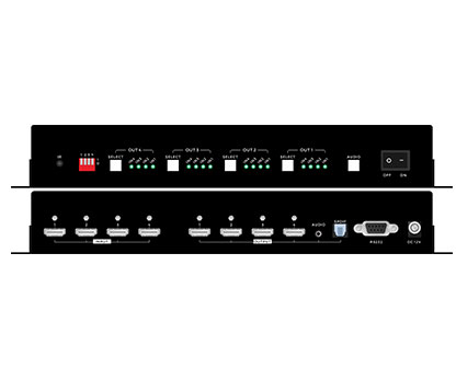 4K60-HDMI-4x4-Matrix-Switcher-with-Audio-IR-Remote-RS232-Controla