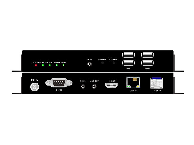 4K30 IP based POE AV and KVM Over IP Extender IPF-900TR
