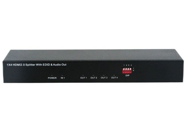 1x4 4K60 HDMI2.0 Splitter with auto scaling and EDID management