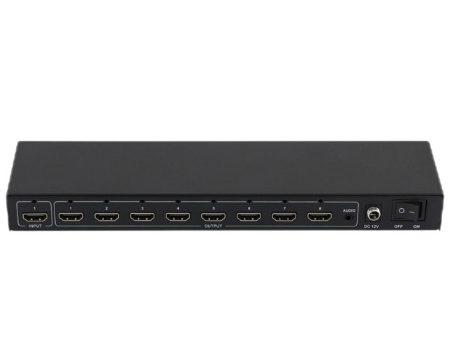 1x8 4K60 HDMI2.0 Splitter with auto scaling and EDID management