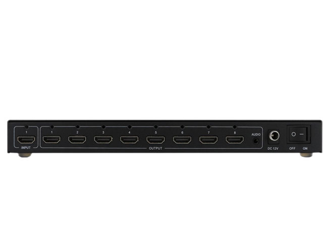 1x8 4K60 HDMI2.0 Splitter with auto scaling and EDID management