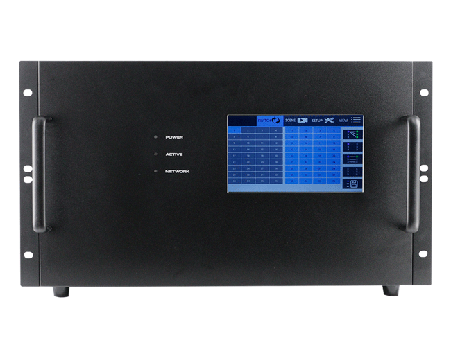 Modular 4K HDMI matrix switcher 36x36 touch screen chassis with