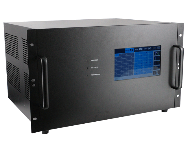 Modular 4K HDMI matrix switcher 36x36 touch screen chassis with