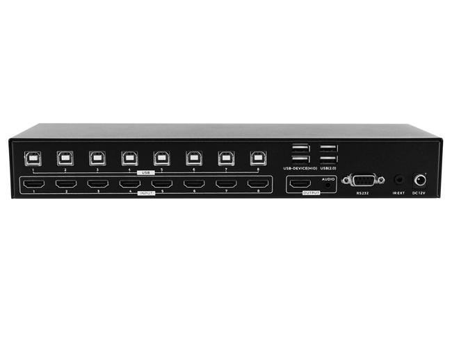 8x1 4K30 HDMI Switcher with KVM seamless switching