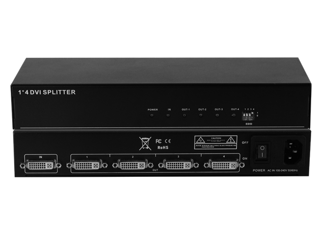 1 to 4 DVI Spliiter with EDID management 1 to 4 DVI Spliiter with EDID management