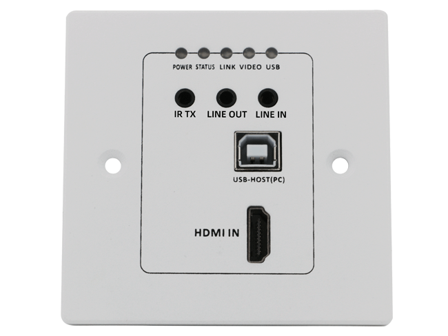 4K HDMI+USB2.0 Wallplate transmitter with POC and audio 4K HDMI+USB2.0 Wallplate transmitter with POC and audio