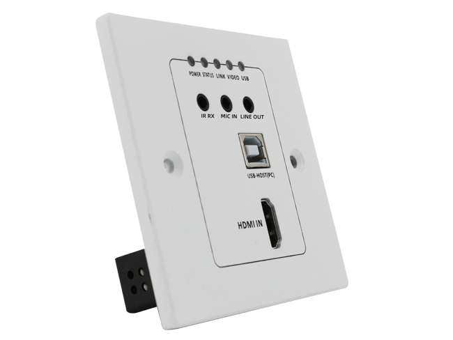4K HDMI+USB2.0 Wallplate transmitter with POC and audio 4K HDMI+USB2.0 Wallplate transmitter with POC and audio