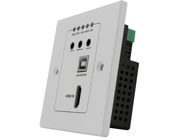 4K HDMI+USB2.0 Wallplate transmitter with POC and audio 4K HDMI+USB2.0 Wallplate transmitter with POC and audio