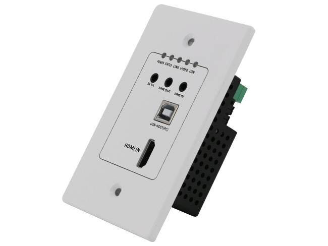 4K HDMI+USB2.0 Wallplate transmitter with POC and audio 4K HDMI+USB2.0 Wallplate transmitter with POC and audio