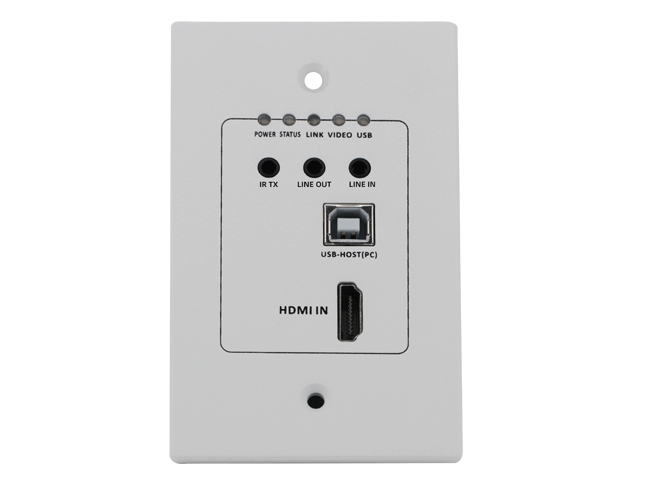4K HDMI+USB2.0 Wallplate transmitter with POC and audio 4K HDMI+USB2.0 Wallplate transmitter with POC and audio